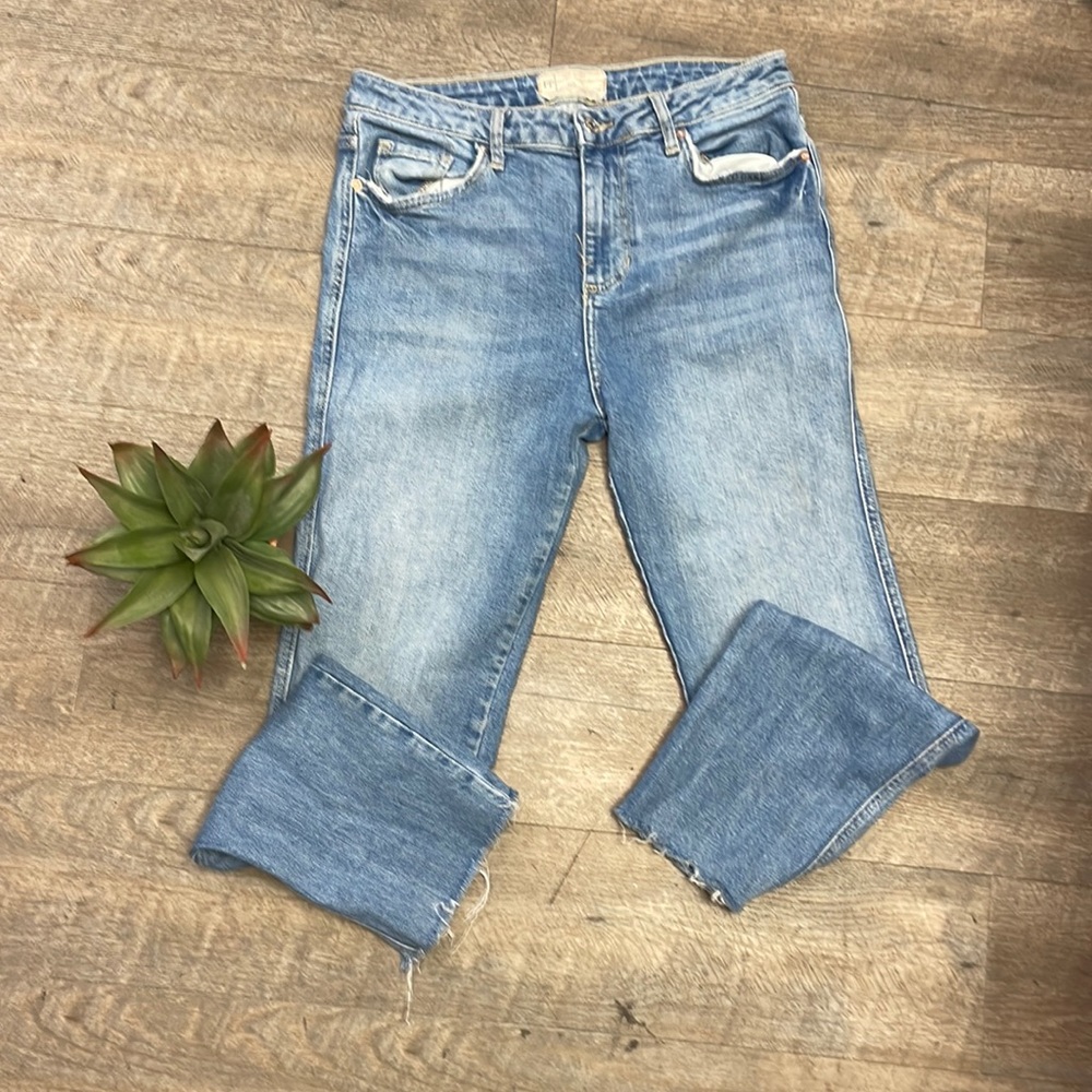 Free People High Waisted Raw Edge